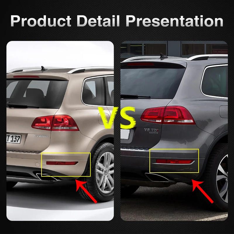 For Volkswagen VW Touareg 2011~2015 7P6945105 7P6945106 Car Left Right Rear Bumper Reflector Light Warning Brake Fog Tail Lamp