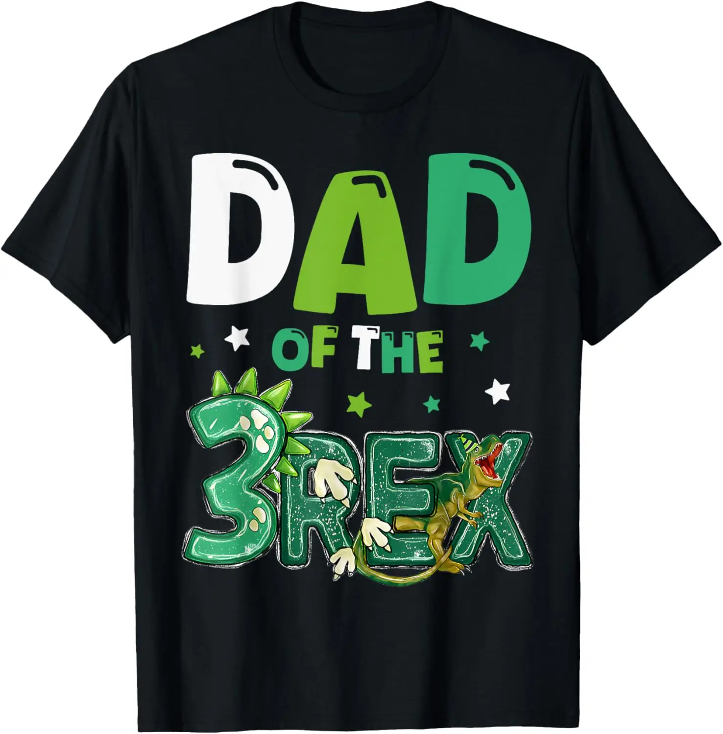 

Dad of the Three Rex Birthday Dinosaur Family Matching T-Shirt