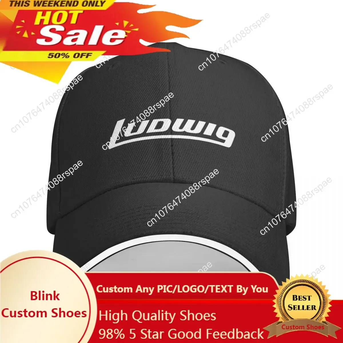 

LOGO - "LUDWIG" CYMBALS DRUM Cap Baseball Cap Hip Hop Cap Female Men's