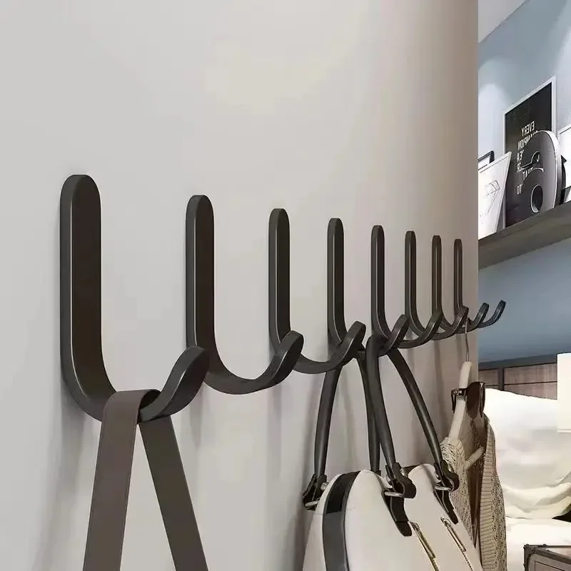 5 قطعة قوية ذاتية اللصق J-هوك لاصق مقاوم للماء معلقة الحمام منشفة مفتاح المطبخ متعددة الأغراض جدار المنظم هوك