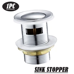 1pc Universal Bathroom Sink Pop-Up Drainage Round Antifouling Anti Clogging Sink Drain Strainer Push-Type Washbasin for Bathroom