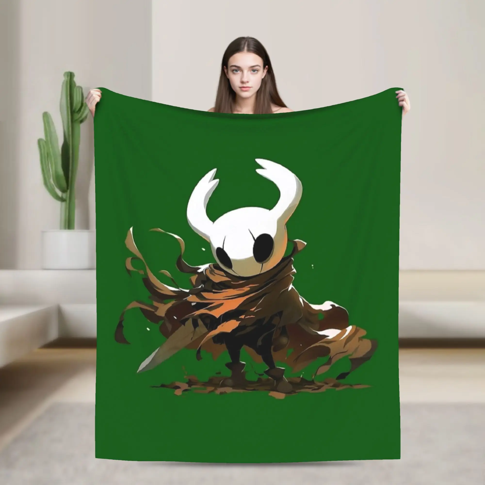 

Hollow Knight The Knight Anime Blanket Warm Plush Throw Blanket For Kids Couch Chair Sofa Bed Flannel Bedspread Bed Cover