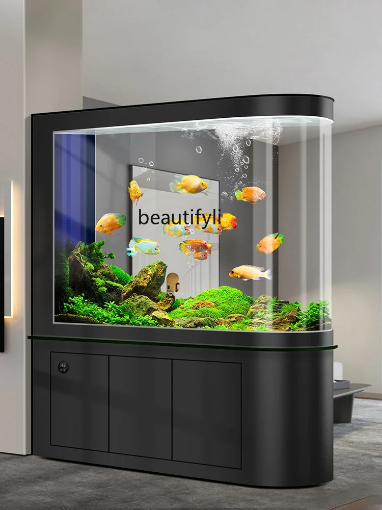 Fish Tank Bottom Filter Change Water Living Room Home Household Subareas Screens Medium and Large Entrance Aquarium New