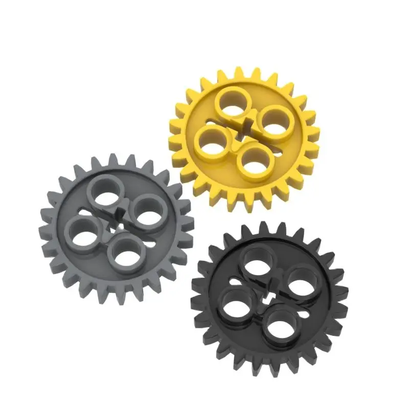 10pcs Compatible MOC Brick Parts 3648 High-tech Gear 24 Tooth Building Block Particle DIY Assmble Kid Puzzle Brain Toy Gift