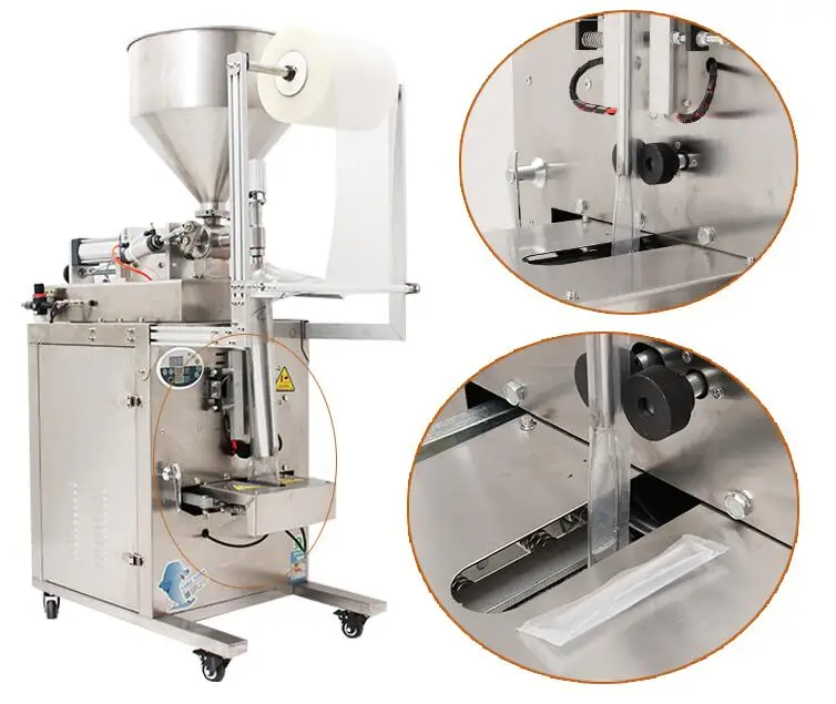 Automatic Sauce Packing Machine Liquid Paste Filling Machine 220V/110V Vinegar/Oil Sealing Machine DYT-950