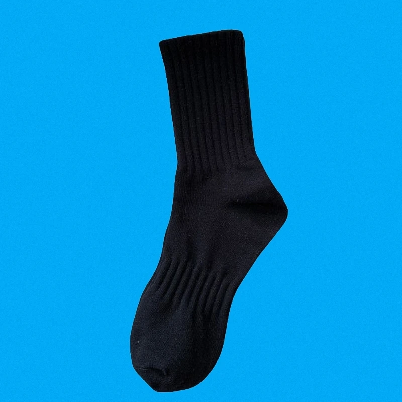 5/10 Paar Winter Herren schwarz und weiß Herbst und Winter Casual Socken Deodorant schweiß absorbierende atmungsaktive Sport trend ige Socken