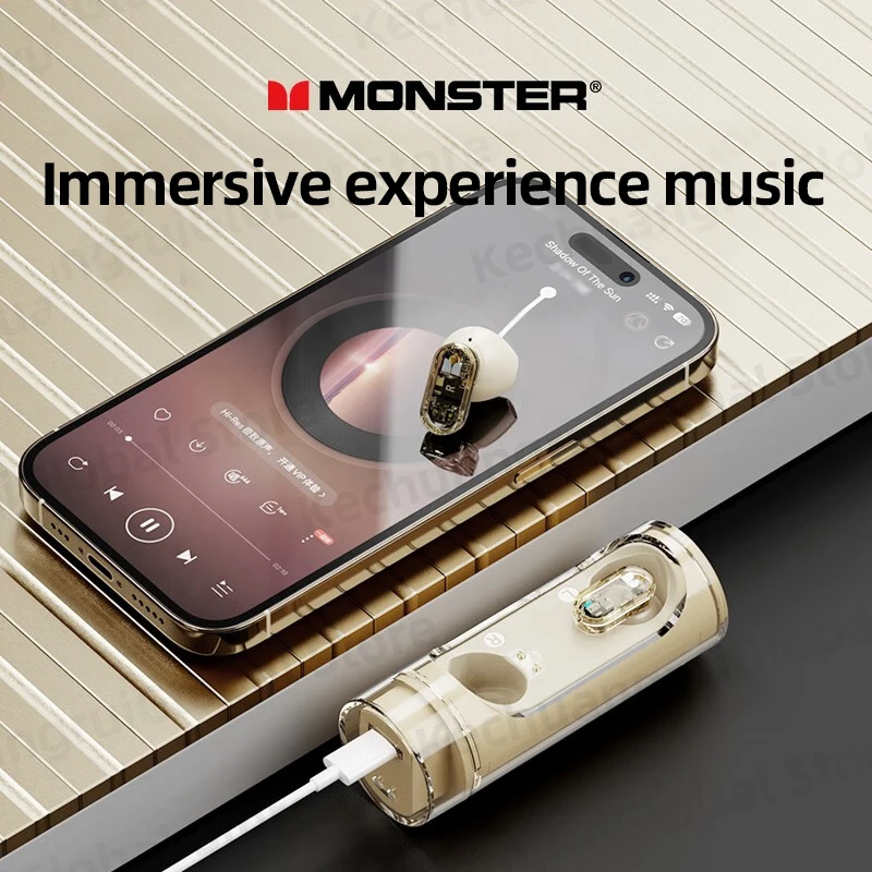 Monster XKT13 Wireless Bluetooth 5.3 Headphones TWS Mini Earbuds Lipstick Design Headset Noise Reduction Earphones With rope New