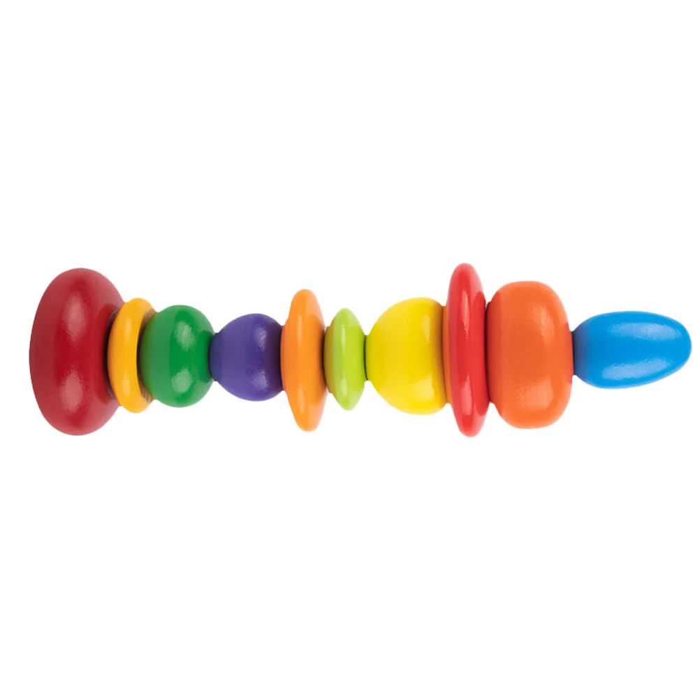 1 Set Wooden Balanced Stone Stacked Kids Educational Early Learning Colorful Blocks Hand-Eye Coordination Logic Puzzle Building