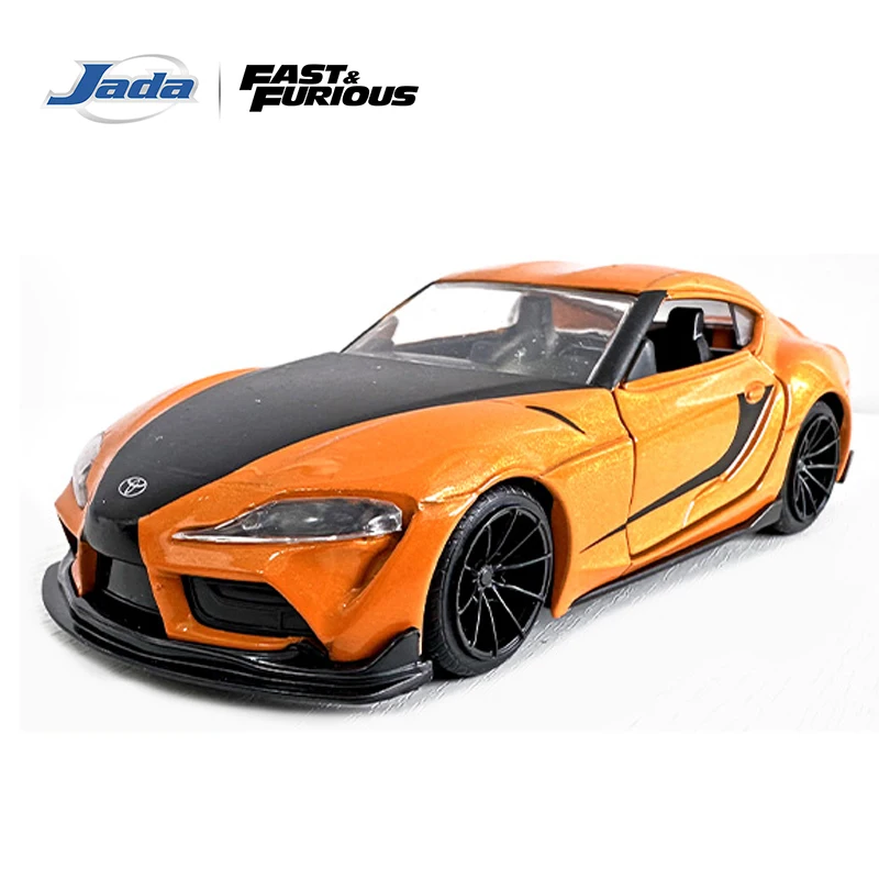 

JADA The Fast and the Furious Collection 2020 Toyota GR Supra, литая под давлением модель 1:32, металлические оранжевые свободнокатные колеса JD32016