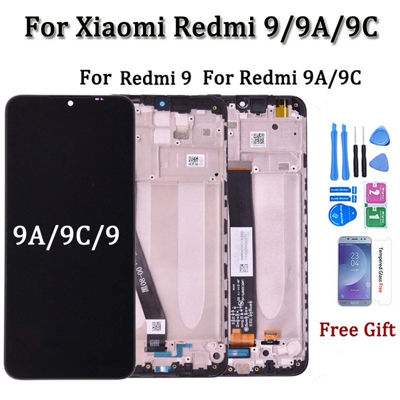 6.53 inches Screen For Xiaomi Redmi 9A 9C Display LCD Touch Screen Digitizer For Redmi 9 LCD Replacement Phone Parts Assembly