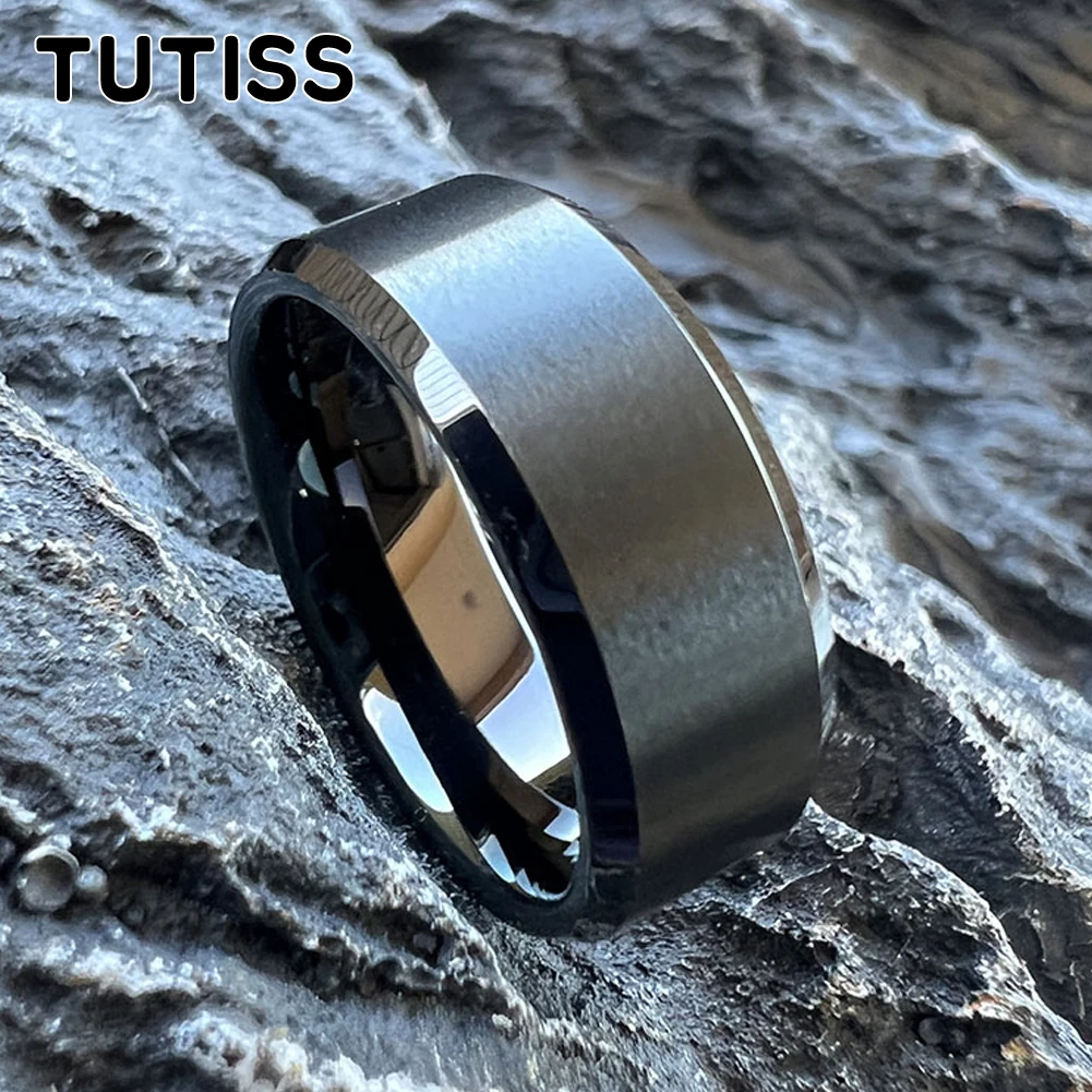 TUTISS  6/8mm Men Women Matte Ring Gunmetal/Black/Gold/Rose/Silver Color Tungsten Wedding Band Nice Quality Comfort Fit