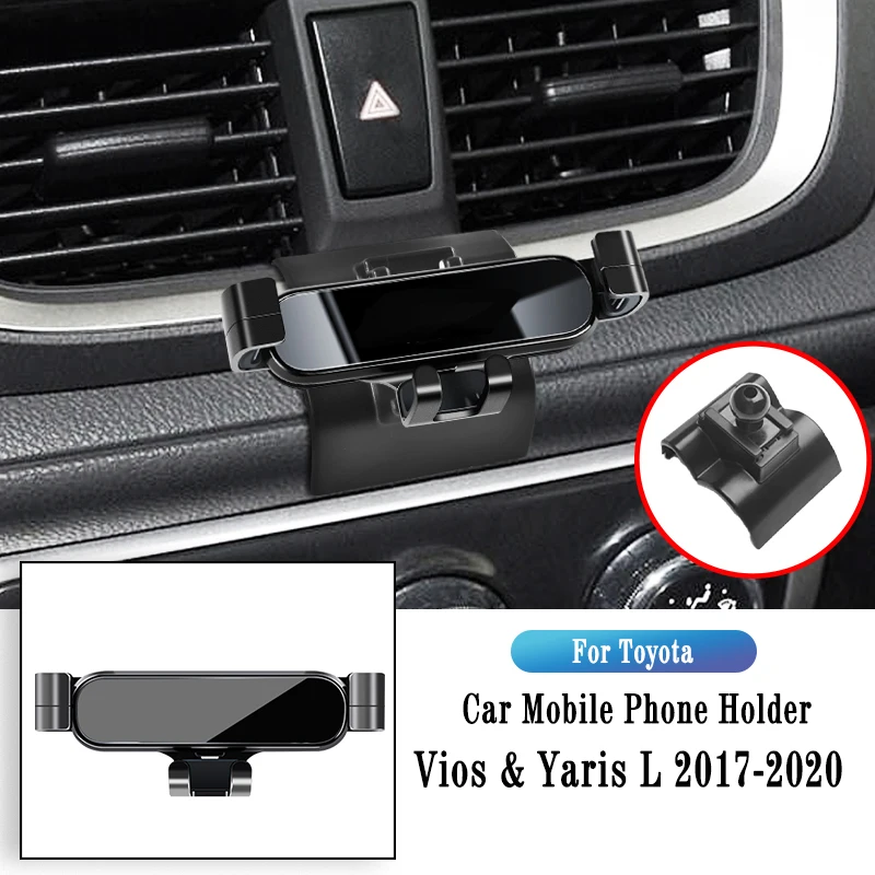 

Car Phone Holder For Toyota Vios 2017-2020 Yarisl Gravity Navigation Bracket GPS Stand Air Outlet Clip Rotatable Support