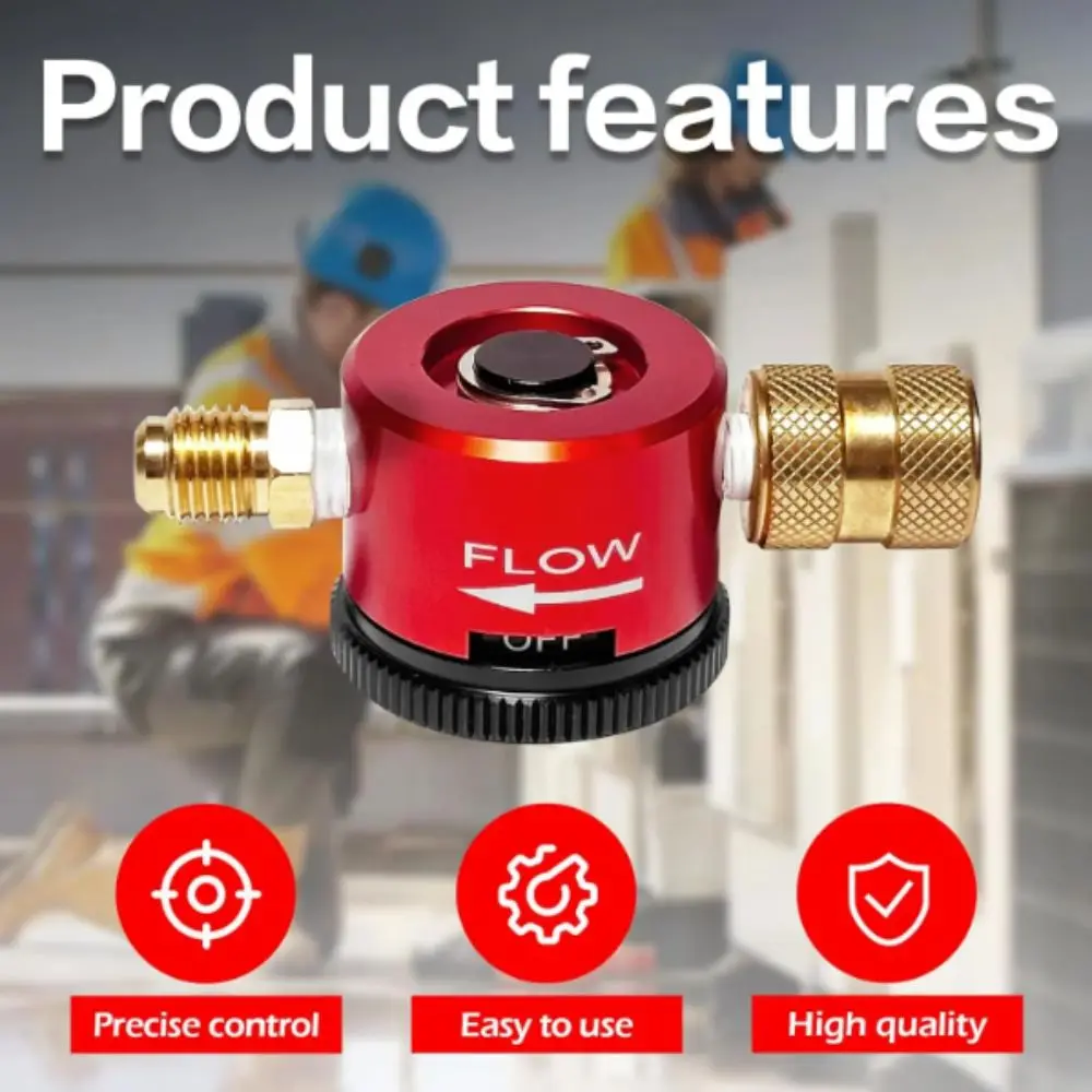 

1/4 Inch Connector Nitrogen Purge Regulator Brazing Tool Flow Regulator HVAC Nitrogen Purge Kit Purge Tool