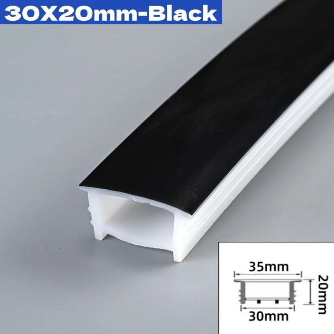 Schwarz Flexible LED Neon Seil Lampe Silikon Rohr Diffusor Einbau Kanal Für WS2811 WS2812B Wasserdichte Band Neon Streifen Lichter