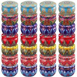 6Pcs Vintage Candle Tin Jars DIY Candle Making kit Holder Storage case for Dry Storage Spices Camping Party Favor Organizer