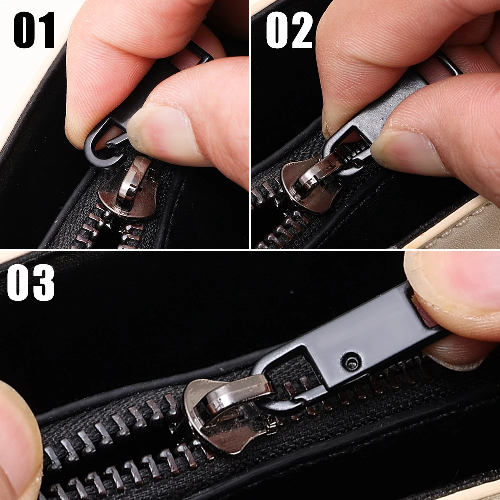 Universal Metal Zipper Puller Replacement Instant Repair Zipper Head Clothing Bags Luggage DIY Sewing Zipper Sliders Wholesale