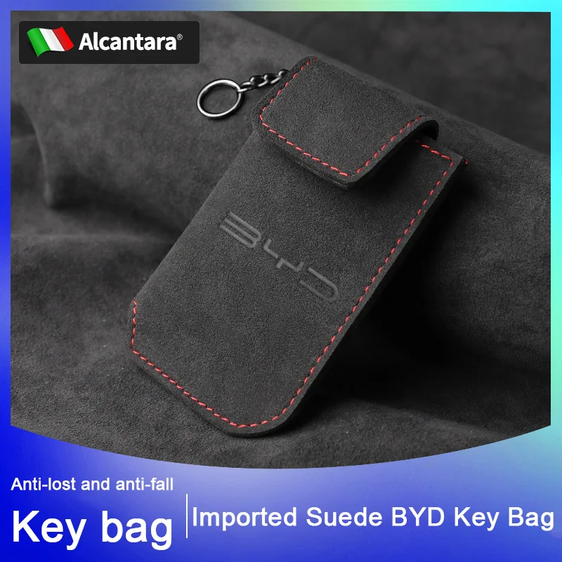 

Alcantara Suede For BYD Yuan Plus Up Atto 3 Seaguall Seal u 06 Dolphin Song Pro HAN EV Dmi,Car Key Cover Protective Shell Case