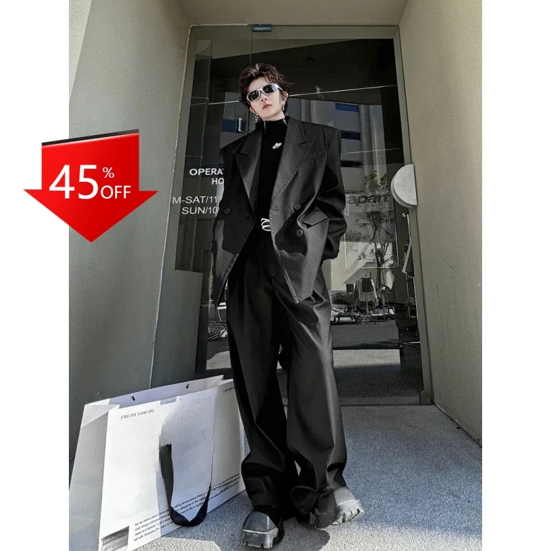 

Y2K Solid Color Rear Slit Men's Casual Suit suit vestidos madre del novio suits for men clothing traje caballero hombre vestir