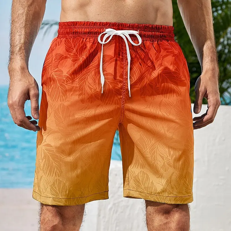 Tropische planten 3D print boardshorts heren oversized surfen trekkoord strandsportbroek badmode zwemkleding trunks kinderkleding