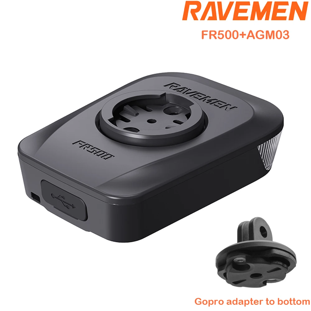Farol de Bicicleta RAVEMEN FR500 600 Lm com Adaptador AGM03