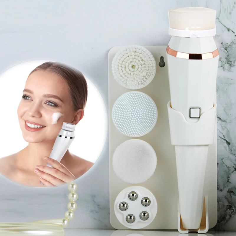 

5 in 1 Electric Facial Cleansing Brush Men and Women's Face Cleaner with 5 Cleaning Modes