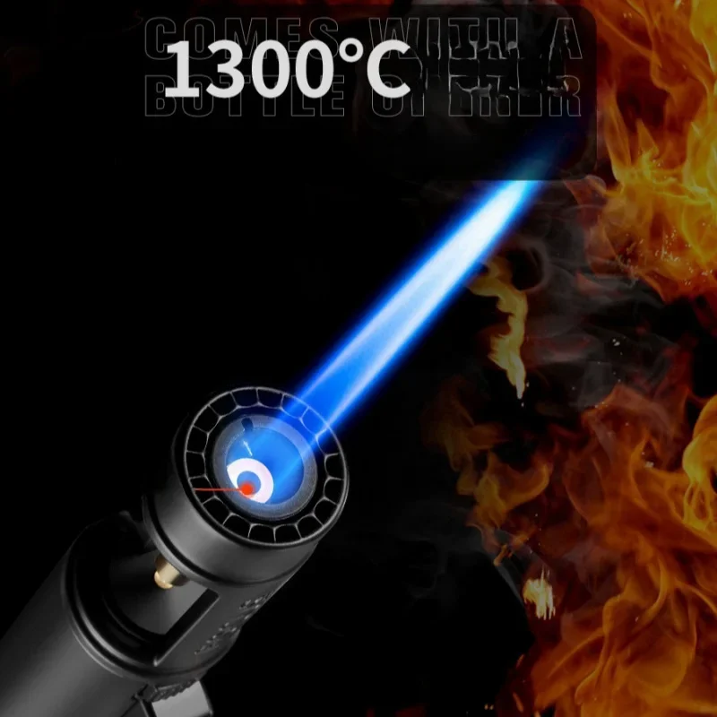 Creative Bottle Opener 1300° High Temperature Flame Spray Gun Gas Lighter Safety Switch Outdoor BBQ Kitchen Cigar Lighters Gifts