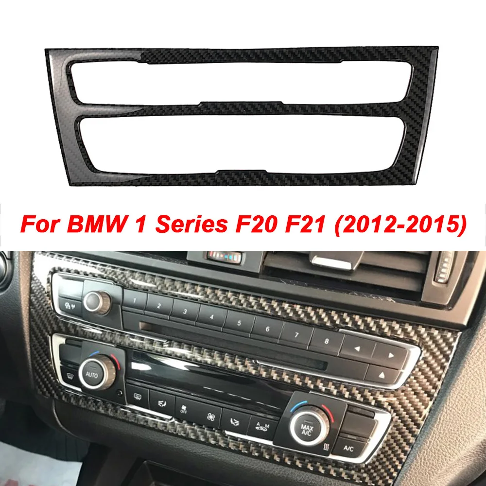 For BMW F20 F21 1 Series Accessories Car Interior Real Carbon Fiber Console Air Conditioning CD AC Panel Cover Trim Car Styling
