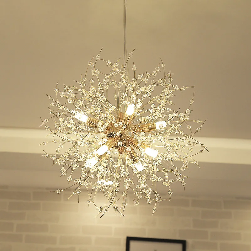 

Nordic Crystal Chandelier Creative Art European Clothing Store Restaurant Lighting Bedroom Modern Simple Dandelion Chandelier