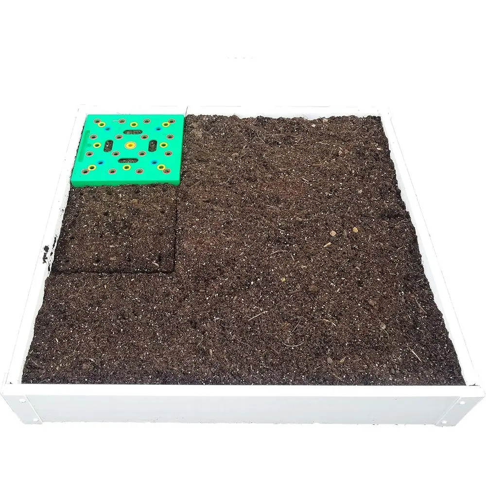

3x3 Stackable White Vinyl Elevated Garden Bed