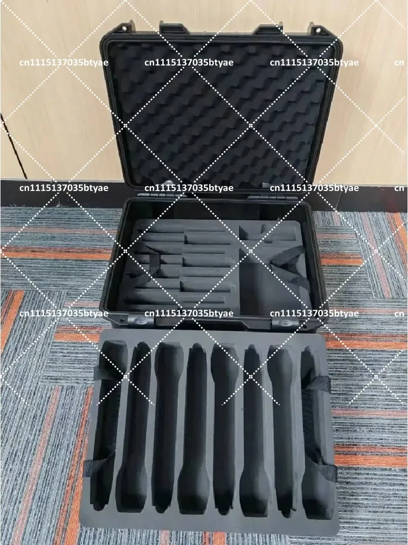 PP Double Layer Microphone Storage Case for 8 Handheld Mics, 8 Belt Packs & Headset Mic Set