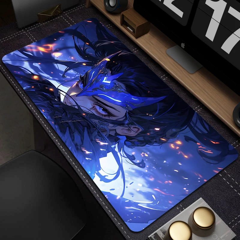 

Rubber Mousepad Desk Mat Anime Large Gaming Mouse Pad Locking Edge Mouse Mat PC Gamer HD Print Computer Accessories Game Carpet