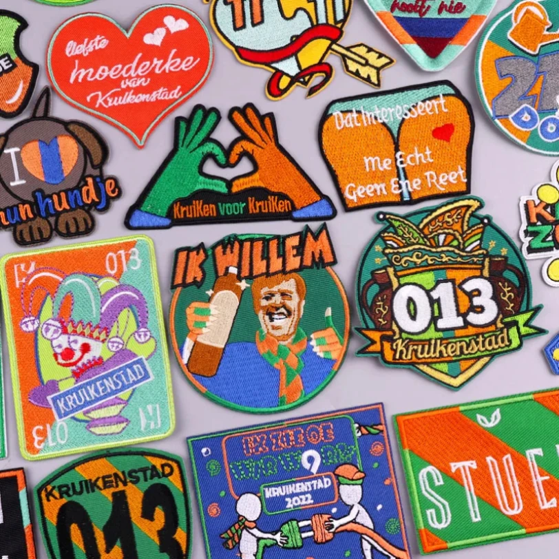

Carnival Kruikenstad Emblem Embroidered Patches For Clothing DIY Applique Netherland Festival Emblem Iron On Patches On Clothes