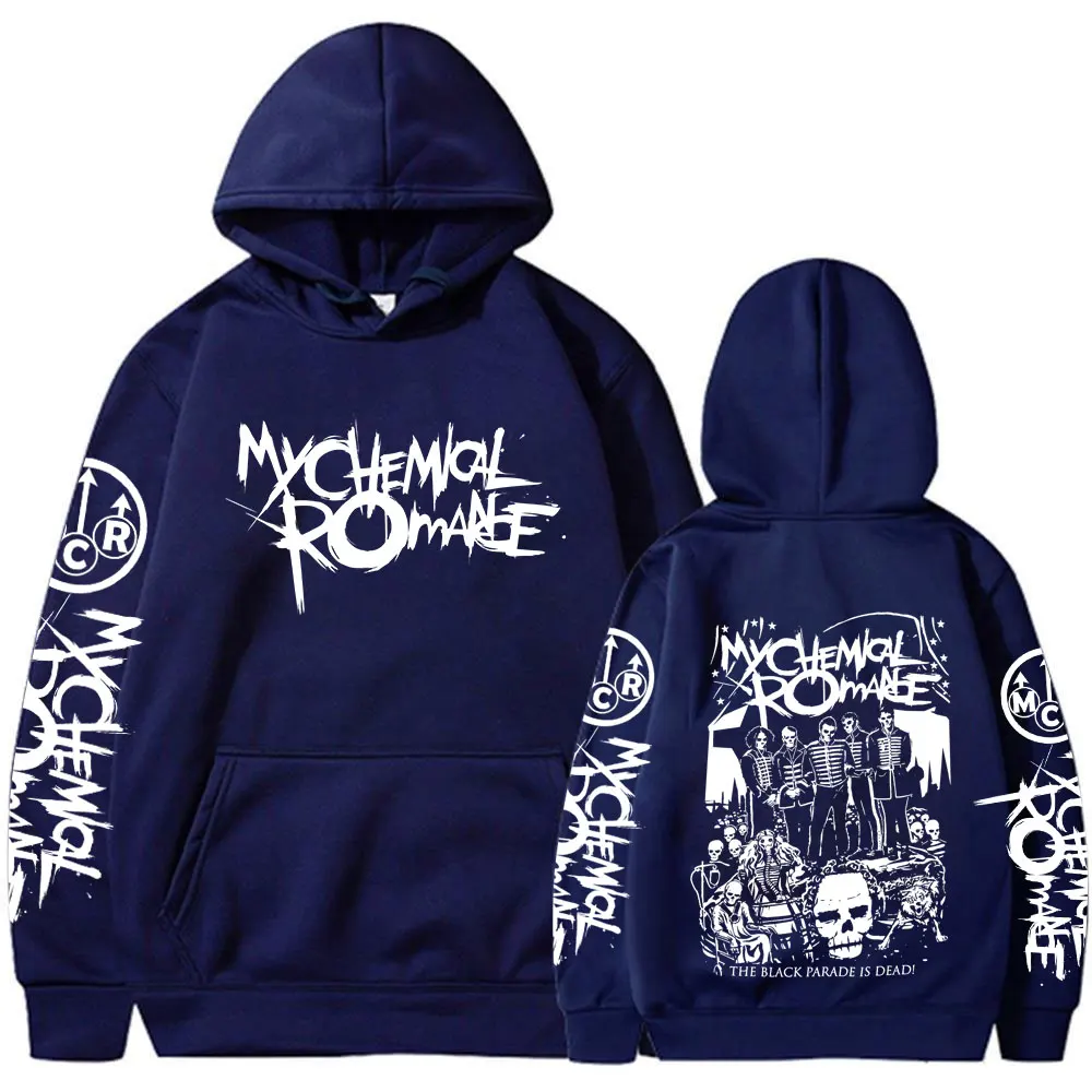 My Chemical Romance Rock Band Hoodies Black Parade Punk Emo Hooded Sweatshirts Men Women Fashion Vintage Gothic Hip Hop Pullover