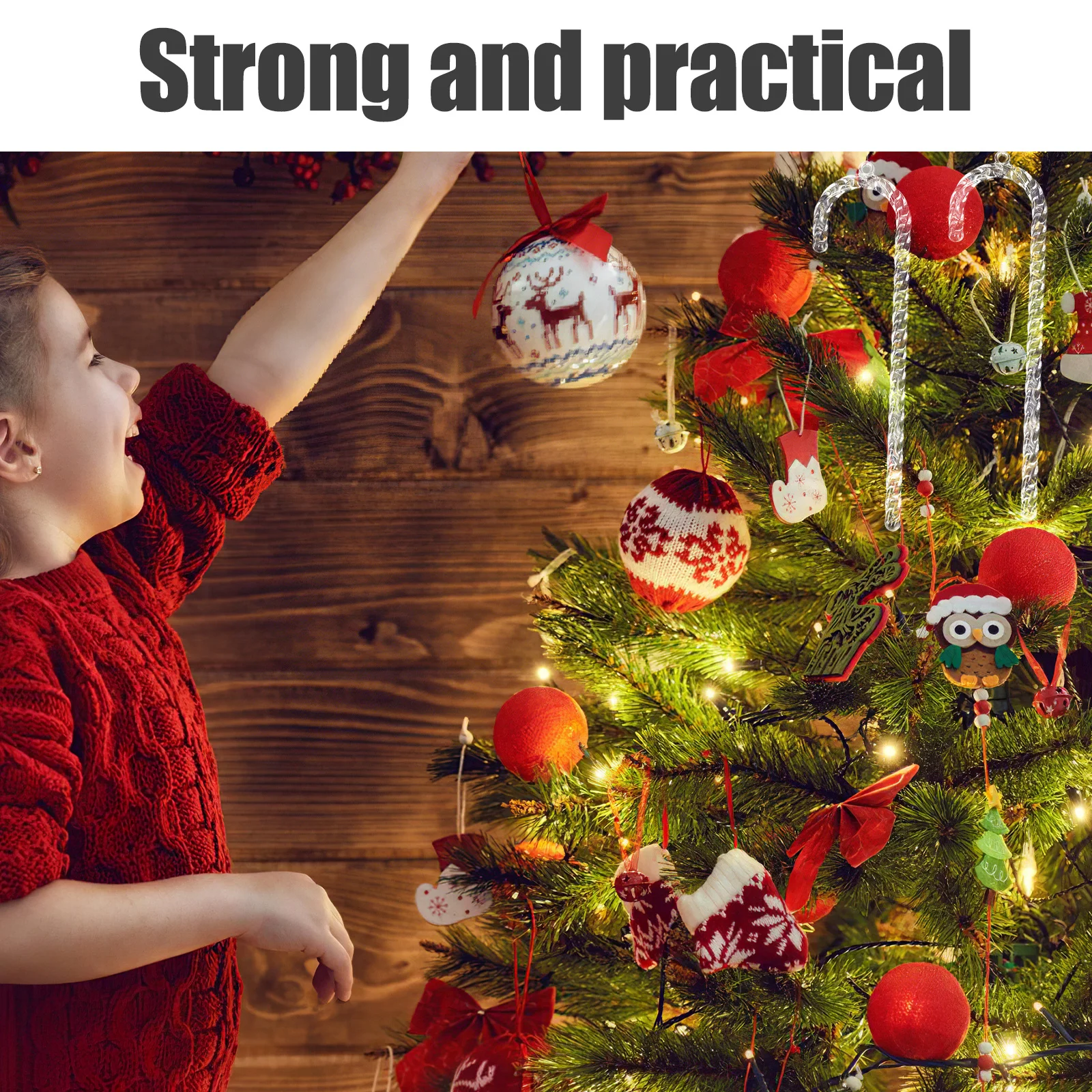 

36pcs Clear Acrylic Ornaments Lightweight Christmas Decorations Hanging For Wreaths Windows Holiday Party Wedding Home
