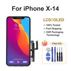 OLED LCD For iPhone X Xs Xr 11 12 13 14 Pro Max Mini Plus Displays Price Factory Display  Screen Replacement Glass pantallas