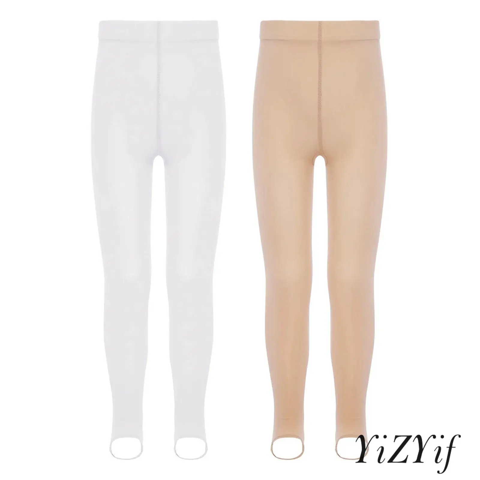 

2Pcs Kids Girls Ballet Dance Tights Stretchy Stirrup Leggings Moisture-Wicking Pantyhose for Lyrical Dance Gymnastics Practice