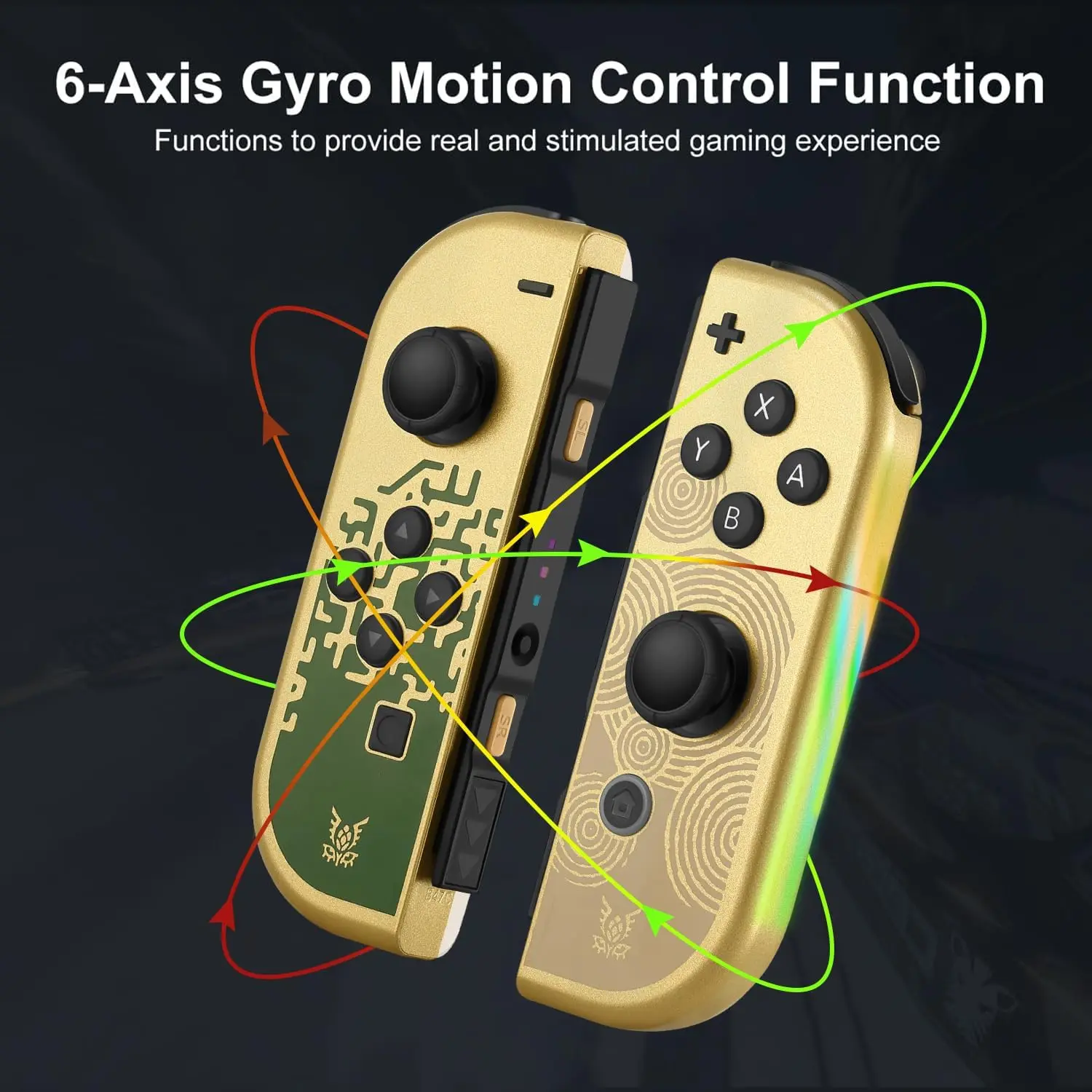 

Контроллер JoyPad Joycons, 6-осевой гироскоп, беспроводной геймпад для переключателя, джойстик, функция пробуждения, контроллеры переключателей