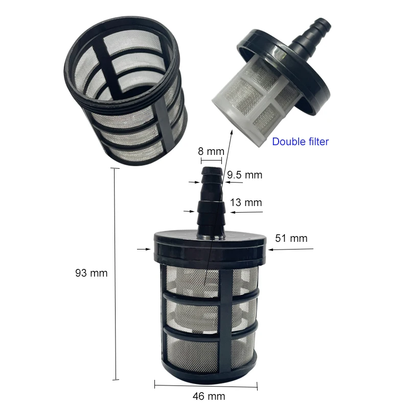 7/8/10/12/13mm Hose Pipe Filter Car Wash Garden Irrigation Filters Sprayer Pump Filtering Check Valve Net Strainer Mesh