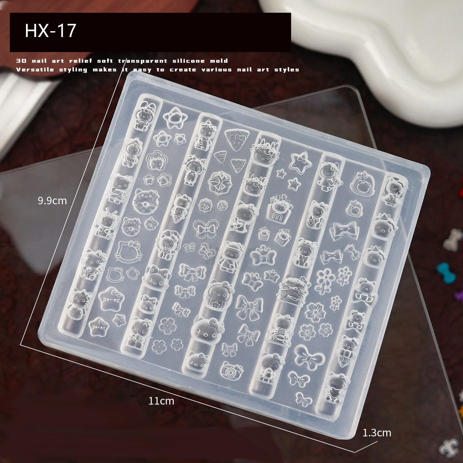 Molde de pressão de silicone 3d macio para arte em unhas, reutilizável, ferramenta de escultura diy, moldes de silicone para design de unhas