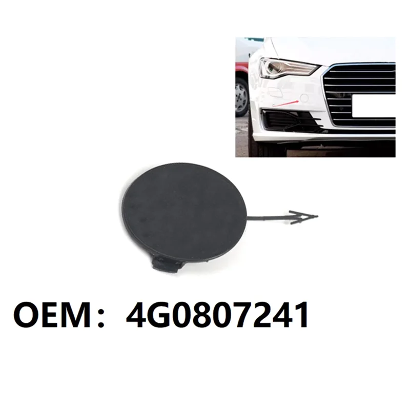 A80X-المصد الأمامي مقطورة هوك غطاء الطبق سحب هوك غطاء العين 4G0807241 ل A6 C7 2011 2012 2013 2014 #4