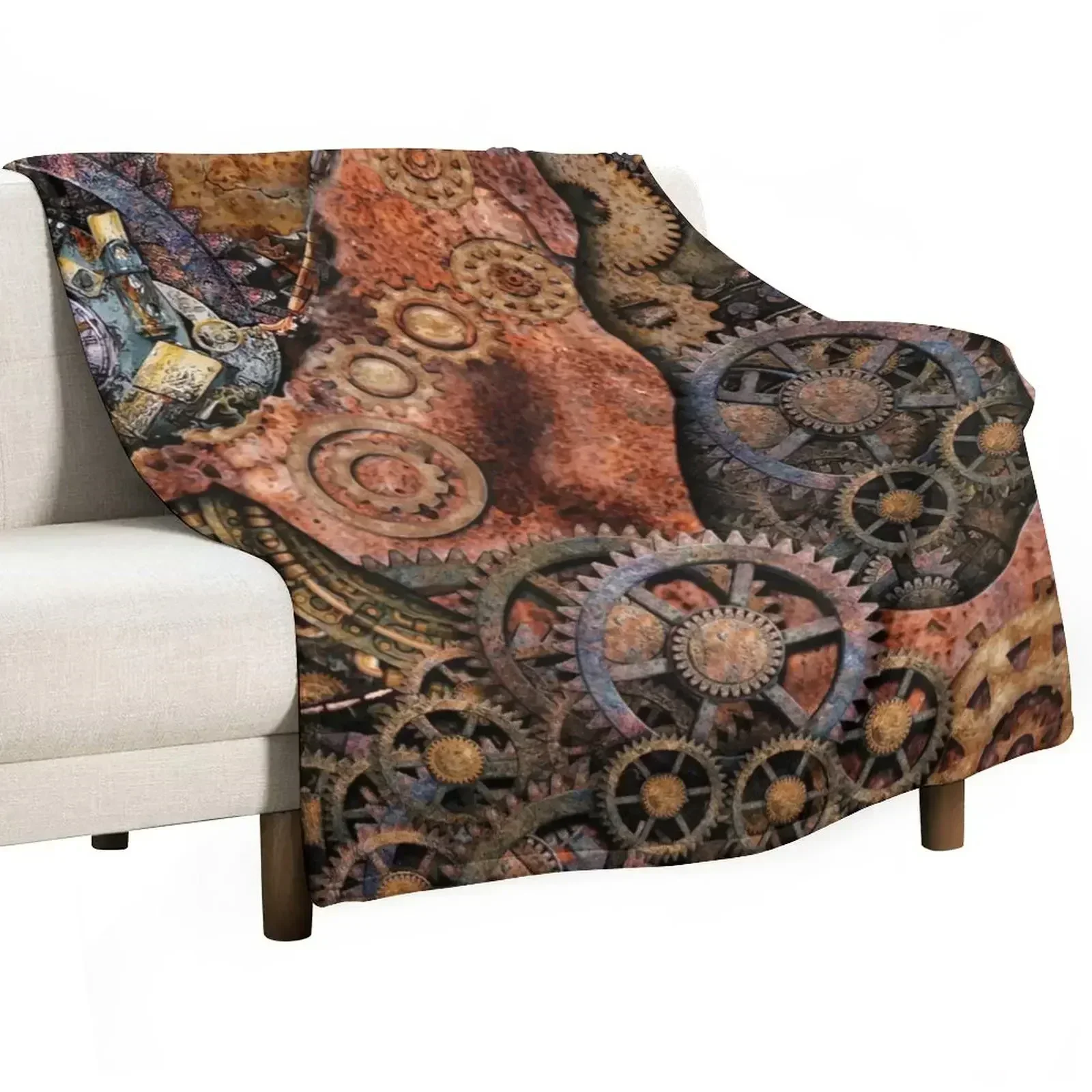 

Steampunk Gear Art | Clockwork Gears | Steampunk Cogwheel Gears Throw Blanket Luxury St Loose Plaid on the sofa Blankets