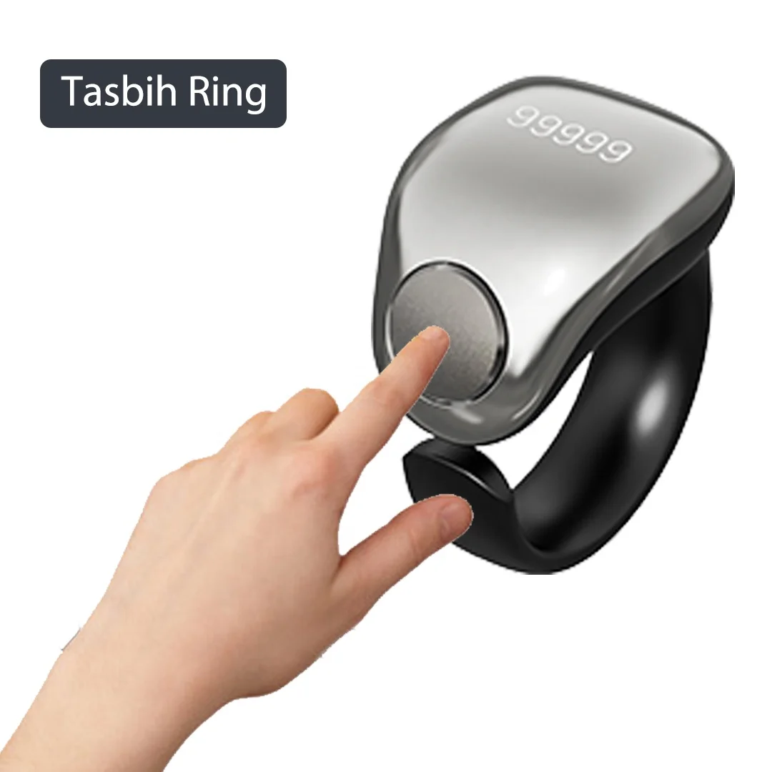 new arrivals electronics tasbih ring black tasbeeh counter zikr counter smart ring electronics product hajj and umrah prayer