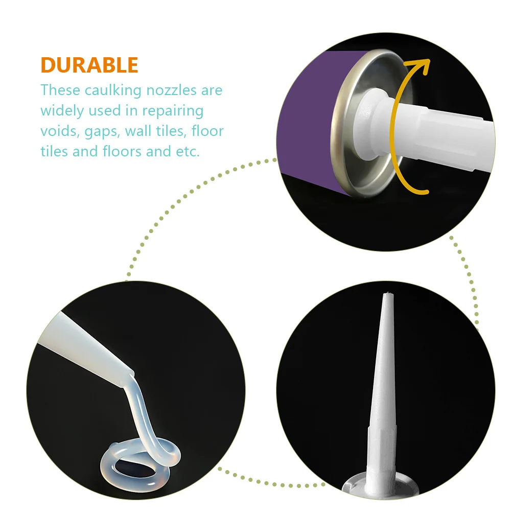 100 قطعة فوهات السد البلاستيك استبدال ل أداة تسرب السيليكون الخيوط قاعدة قابلة لإعادة الاستخدام السد قضيب نصائح مجموعة ملء أداة #5