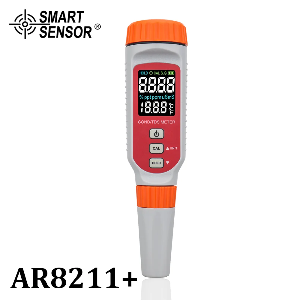 Professional Water Quality Tester Pen Type Conductivity Analyzer TDS/COND Meter Rechargeable Battery Temperature Measurement