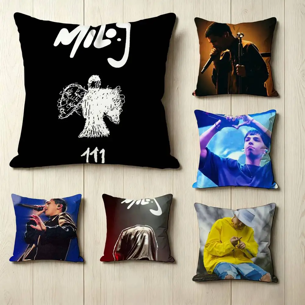 

Spanish rapper Cool M-Milo J Square Double-Sided printed Pillow Case Bedroom Bedside Pillow Sofa Cushion Cover