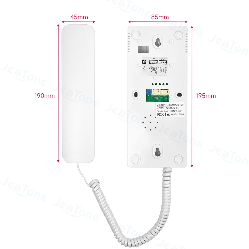 JeaTone-sistema de intercomunicación para el hogar, intercomunicador con cable para teléfono, portero, comunicación de doble vía, desbloqueo, función de llamada de transferencia