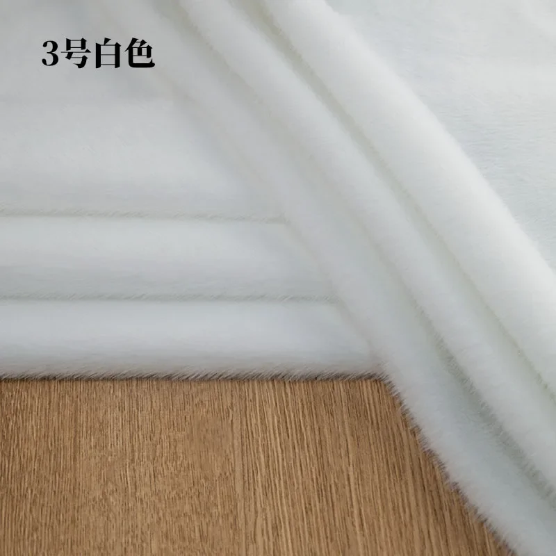 5mm Stretch European Mink Faux Fur Fabric High-Low Pattern for Clothing Scarves Hats Photo Props DIY Craft Decoration
