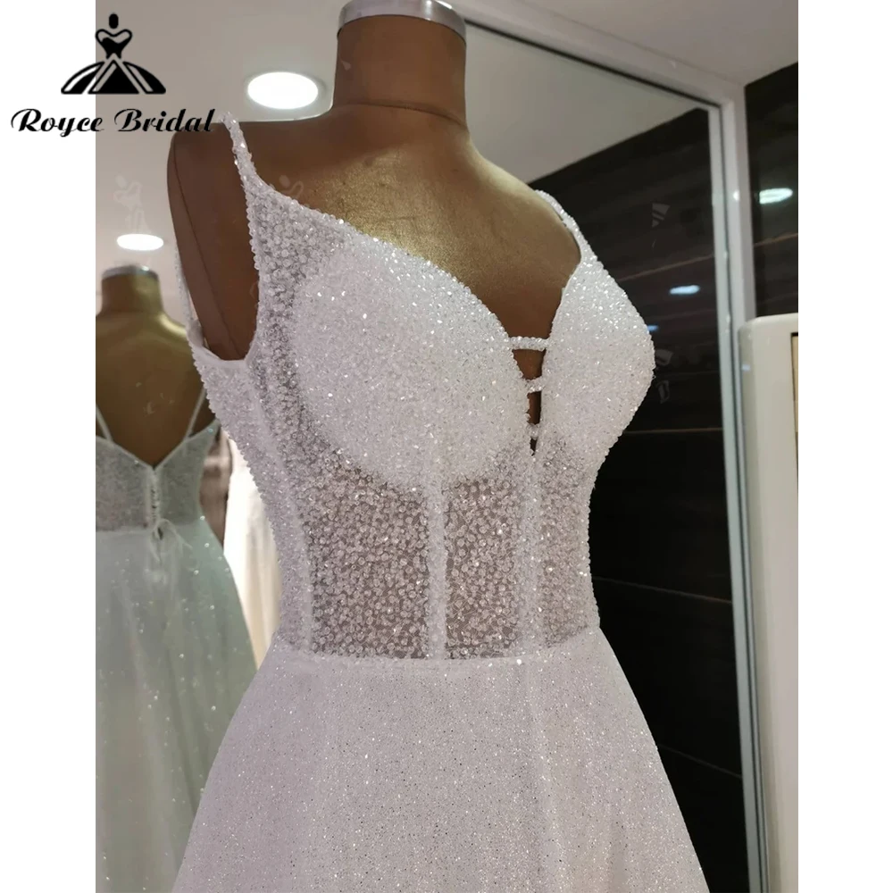 Vestido De Novia ostentoso con tirantes, Vestido De Novia De lujo, Vestido De Novia Civil