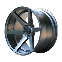 Black Deep Dish Ready to ship rims 18 inch 5 holes wheel for Passenger car wheels