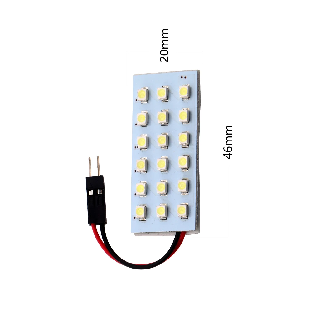 YSY 2pcs White LED Panel 18SMD 1210 Car Vehicle Interior Dome Lights Lamp Bulb Festoon Indicator Lighting